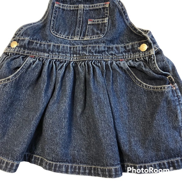 Roots Baby Denim Bib Overall Jumper Dress - Picture 6 of 7